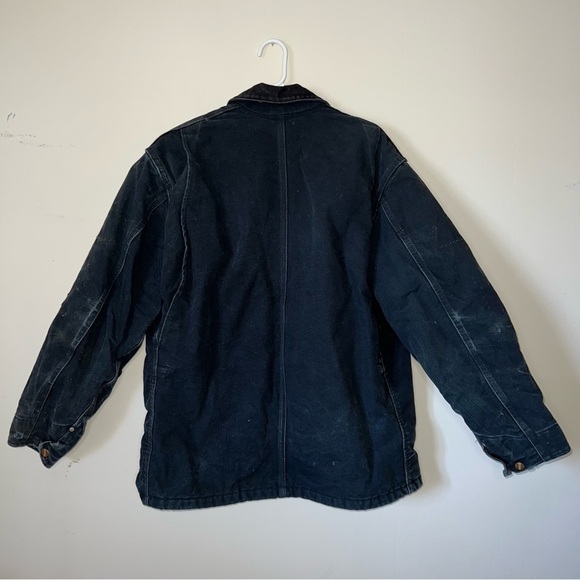 Carhartt Vintage Blanket Lined Chore Coat Black Size 46 Reg - Picture 4 of 16